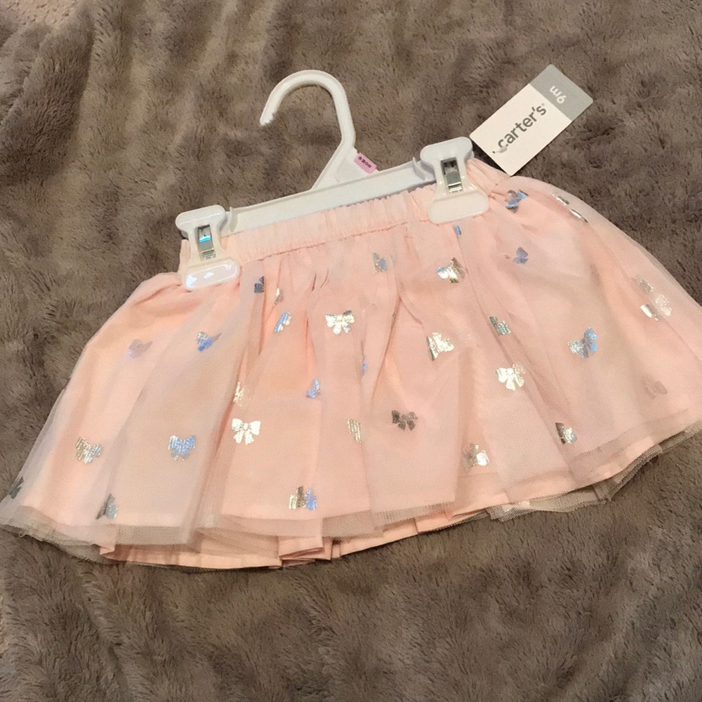 Pink bow skirt babygirl 9 months